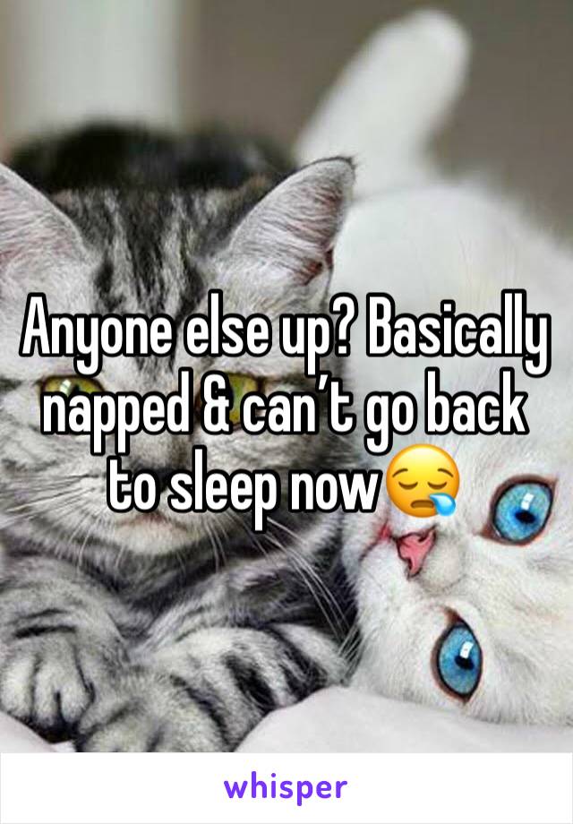 Anyone else up? Basically napped & can’t go back to sleep now😪