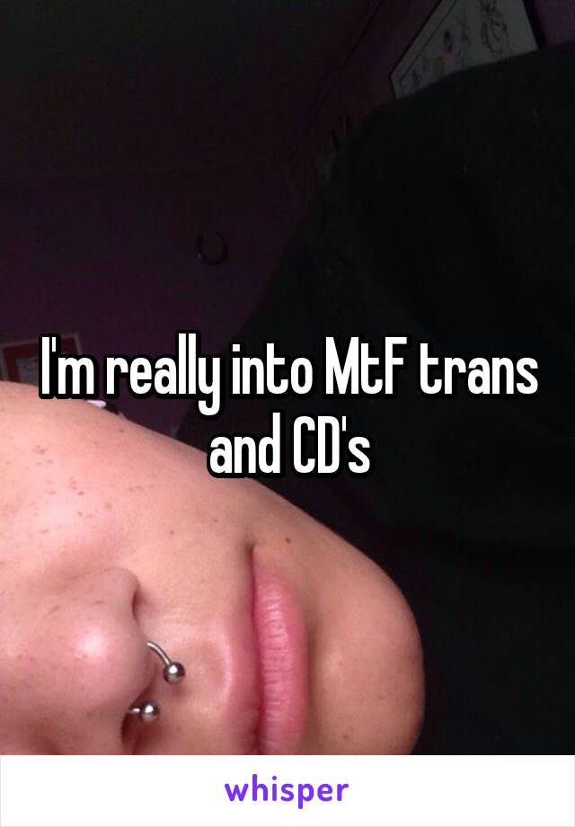 I'm really into MtF trans and CD's