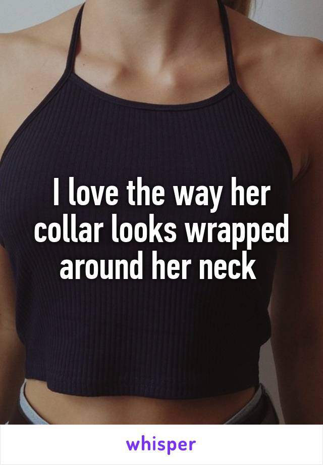 I love the way her collar looks wrapped around her neck 