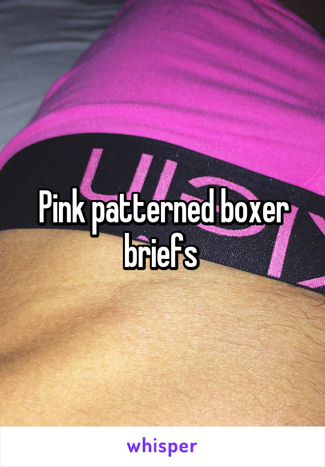 Pink patterned boxer briefs 