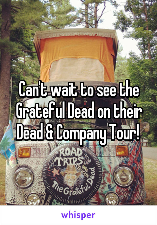 Can't wait to see the Grateful Dead on their Dead & Company Tour! 