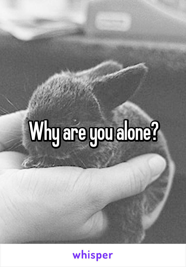 Why are you alone?