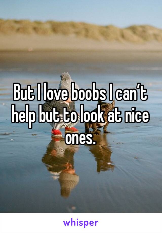 But I love boobs I can’t help but to look at nice ones.