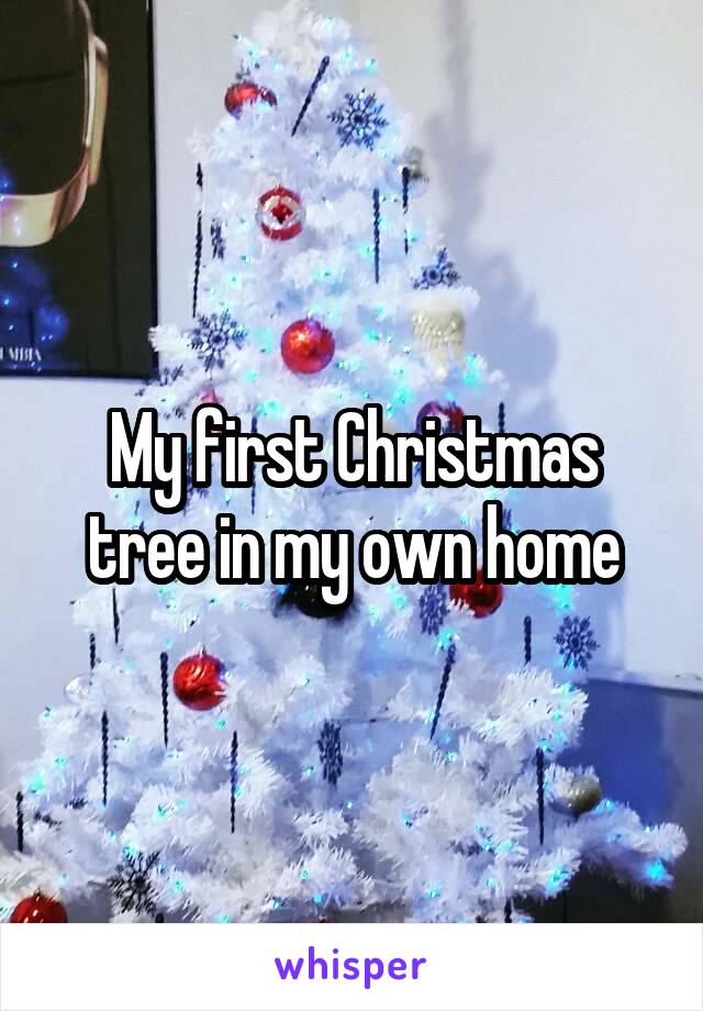 My first Christmas tree in my own home