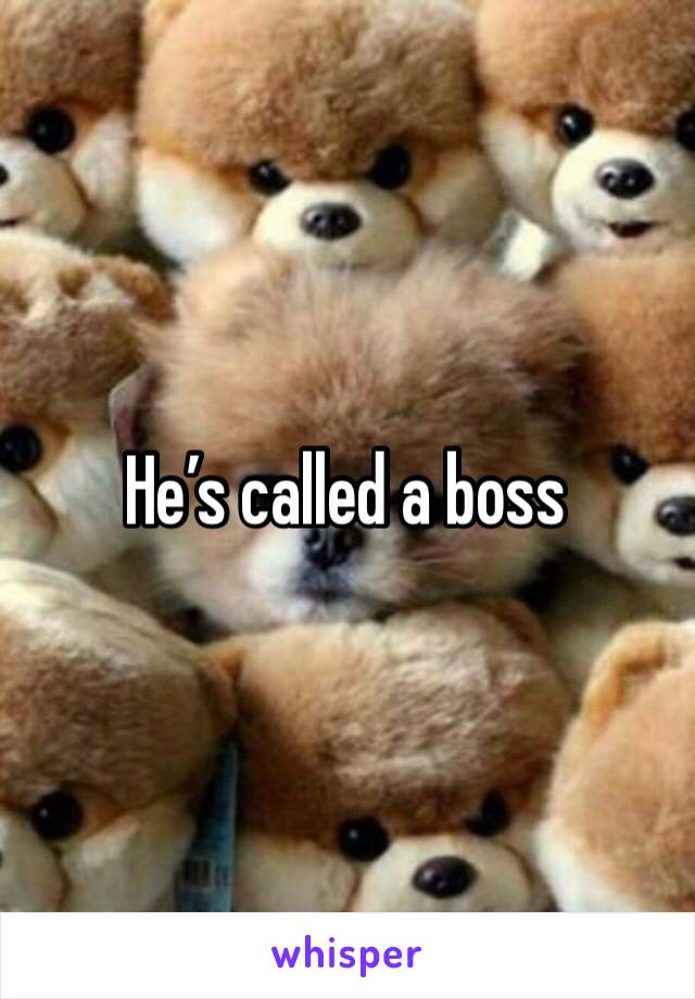 He’s called a boss