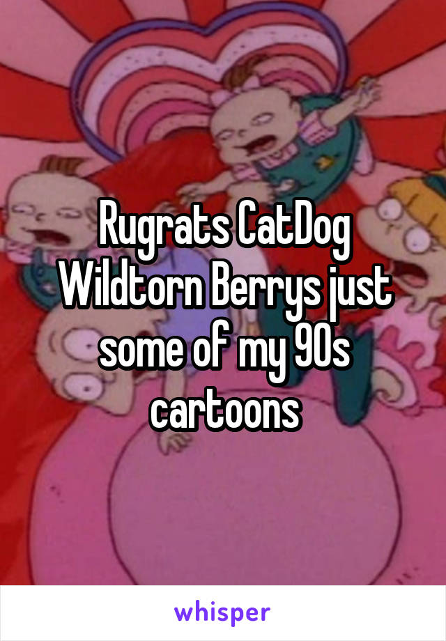 Rugrats CatDog Wildtorn Berrys just some of my 90s cartoons