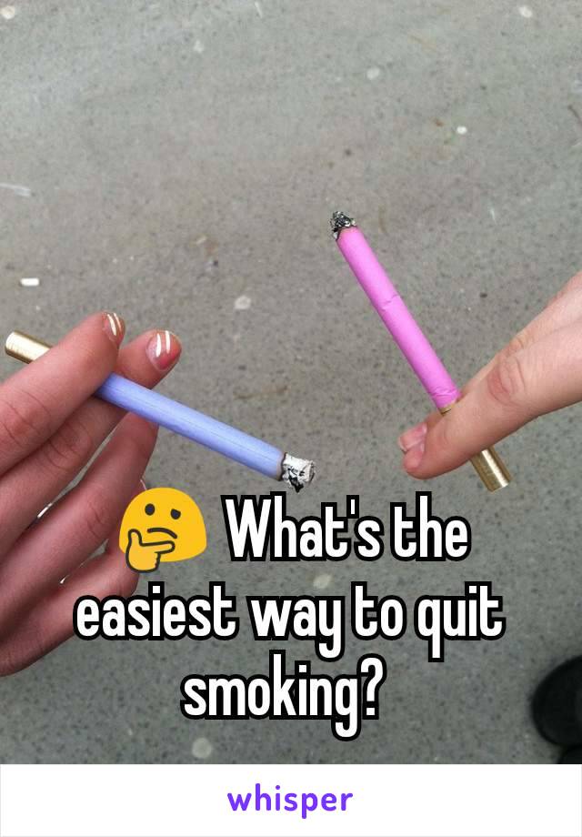 🤔 What's the easiest way to quit smoking? 