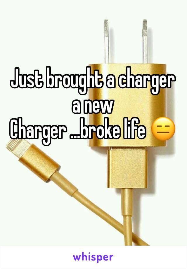 Just brought a charger a new
Charger ...broke life 😑
