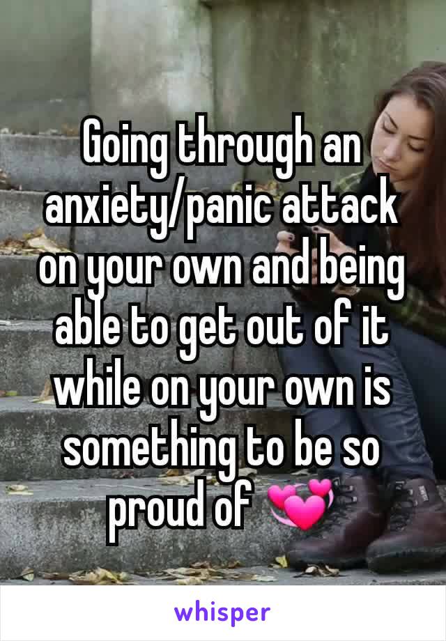 Going through an anxiety/panic attack on your own and being able to get out of it while on your own is something to be so proud of 💞