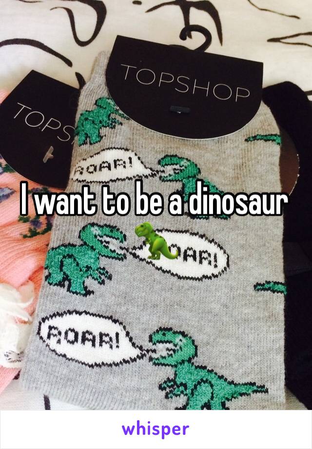 I want to be a dinosaur 🦖 