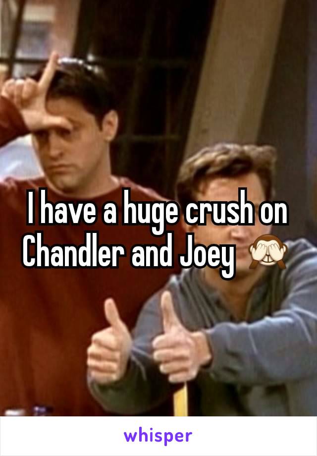 I have a huge crush on Chandler and Joey 🙈