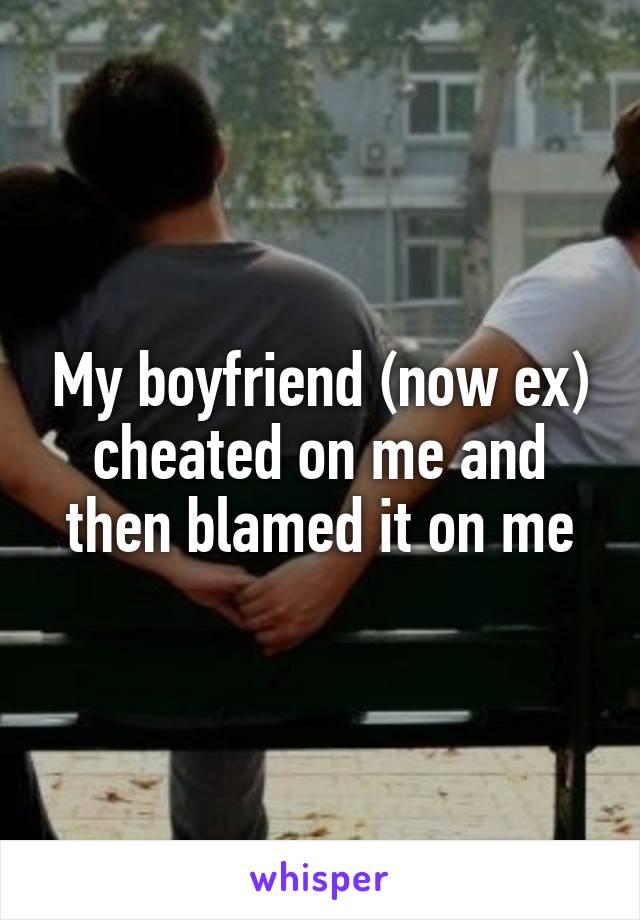 My boyfriend (now ex) cheated on me and then blamed it on me