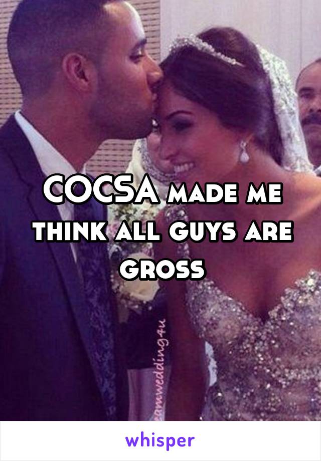 COCSA made me think all guys are gross