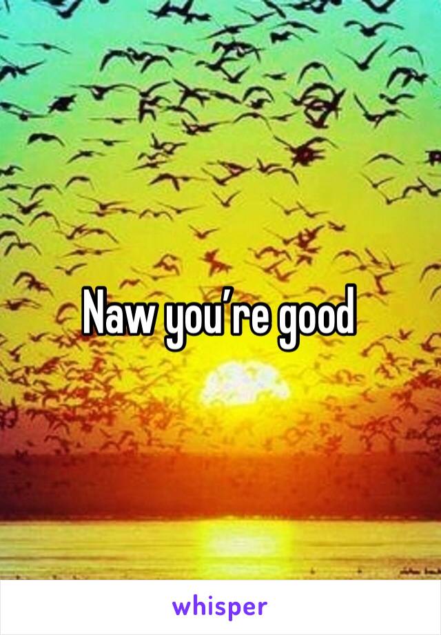 Naw you’re good 