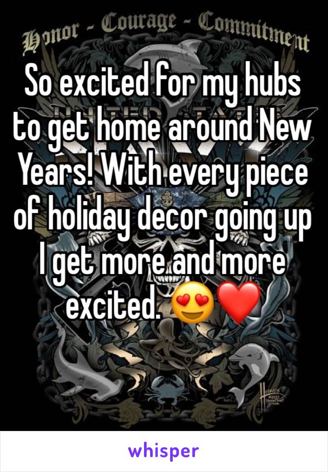 So excited for my hubs to get home around New Years! With every piece of holiday decor going up I get more and more excited. 😍❤️