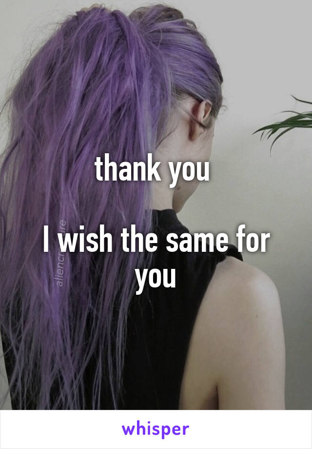 thank you 

I wish the same for you