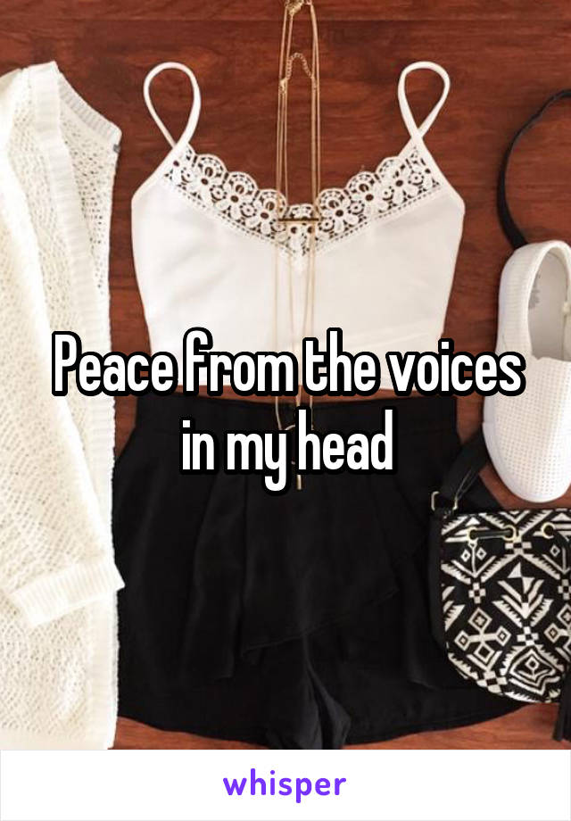 Peace from the voices in my head