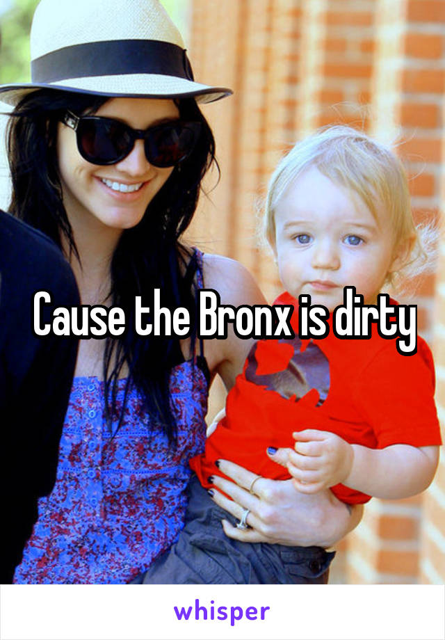 Cause the Bronx is dirty