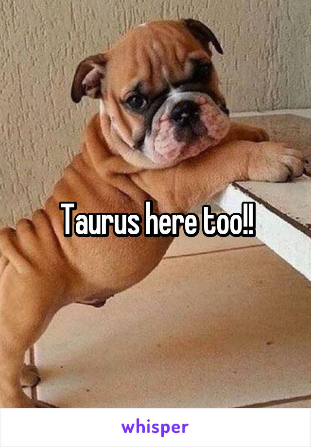 Taurus here too!!