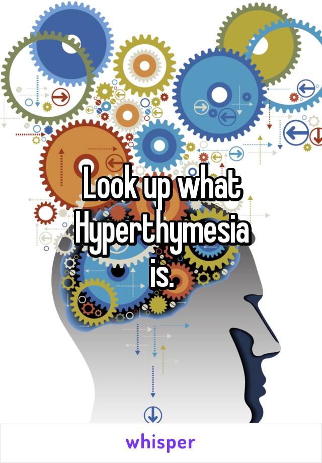 Look up what Hyperthymesia
is.