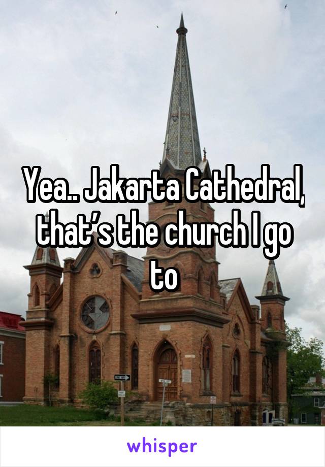 Yea.. Jakarta Cathedral, that’s the church I go to