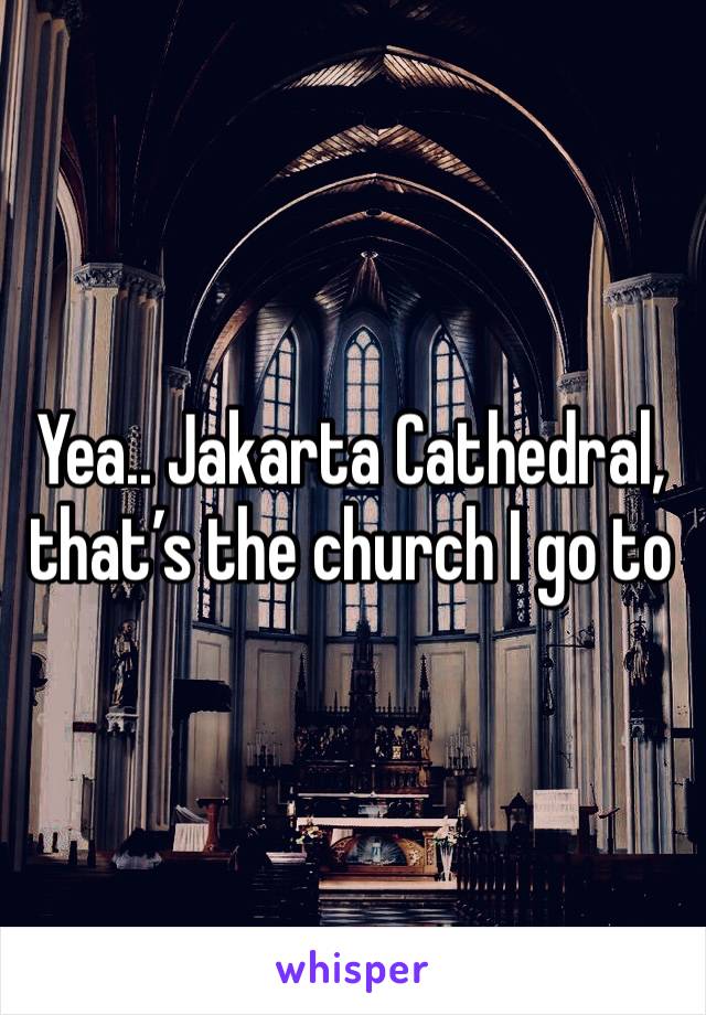 Yea.. Jakarta Cathedral, that’s the church I go to