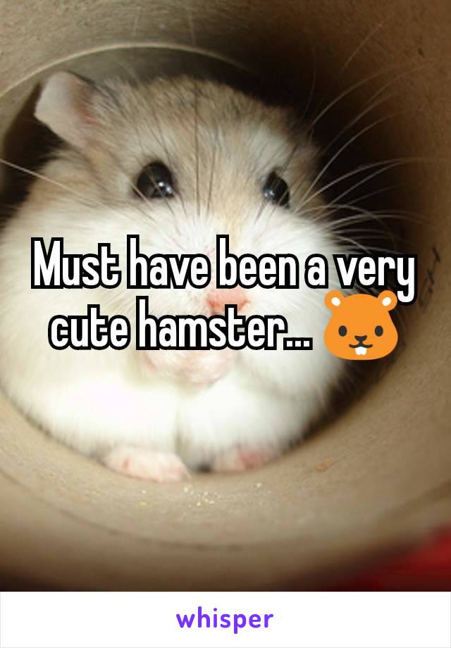 Must have been a very cute hamster... 🐹
