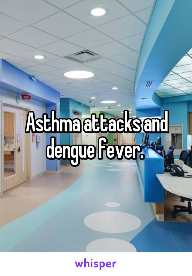 Asthma attacks and dengue fever. 