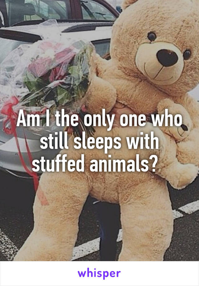 Am I the only one who still sleeps with stuffed animals?  