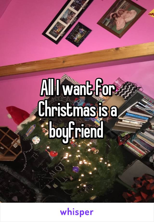 All I want for Christmas is a boyfriend 