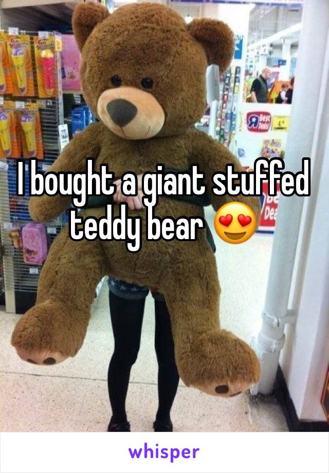I bought a giant stuffed teddy bear 😍