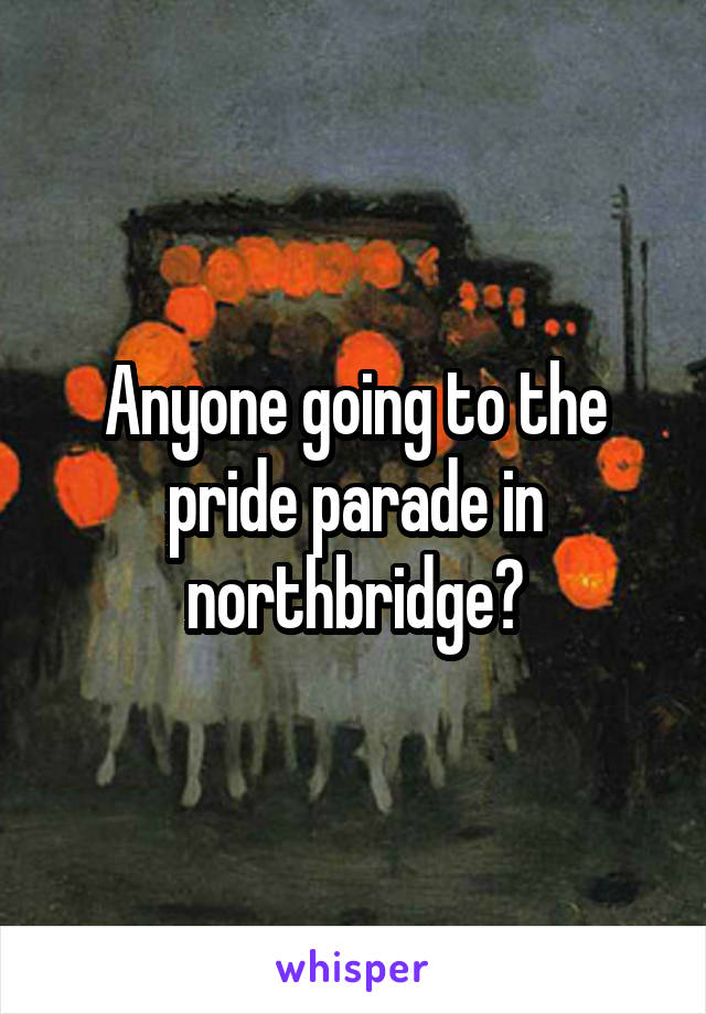 Anyone going to the pride parade in northbridge?