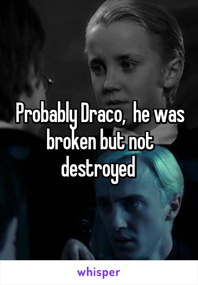 Probably Draco,  he was broken but not destroyed 