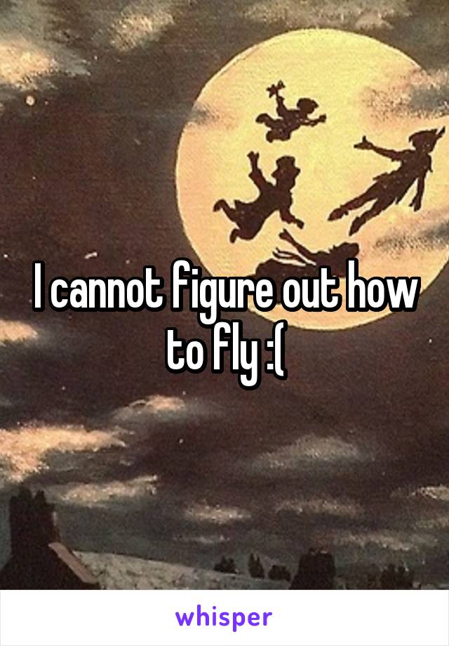 I cannot figure out how to fly :(