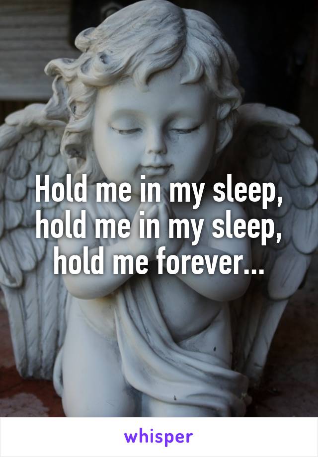 Hold me in my sleep, hold me in my sleep, hold me forever...