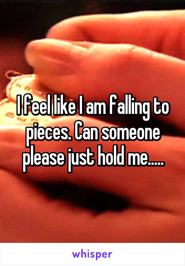 I feel like I am falling to pieces. Can someone please just hold me.....