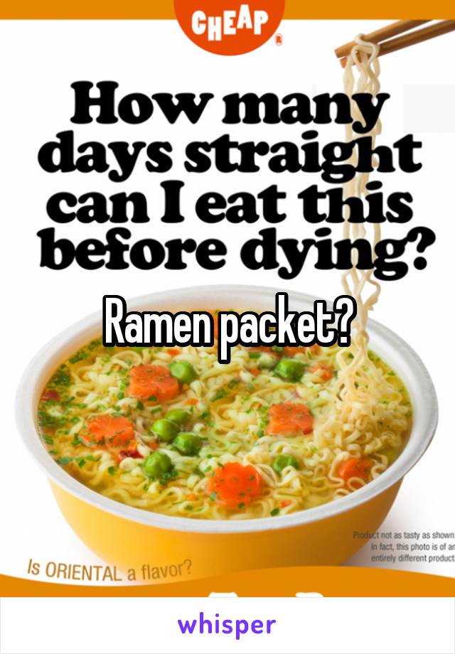 Ramen packet?