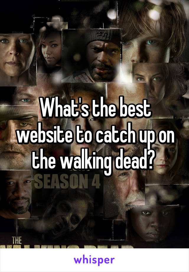 What's the best website to catch up on the walking dead? 