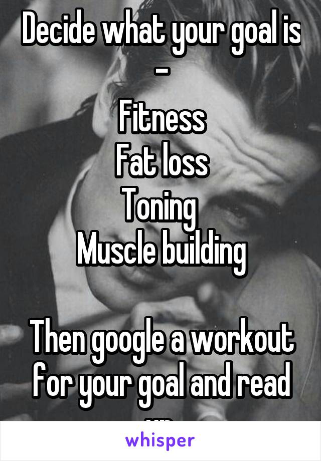 Decide what your goal is -
Fitness
Fat loss
Toning 
Muscle building

Then google a workout for your goal and read up.