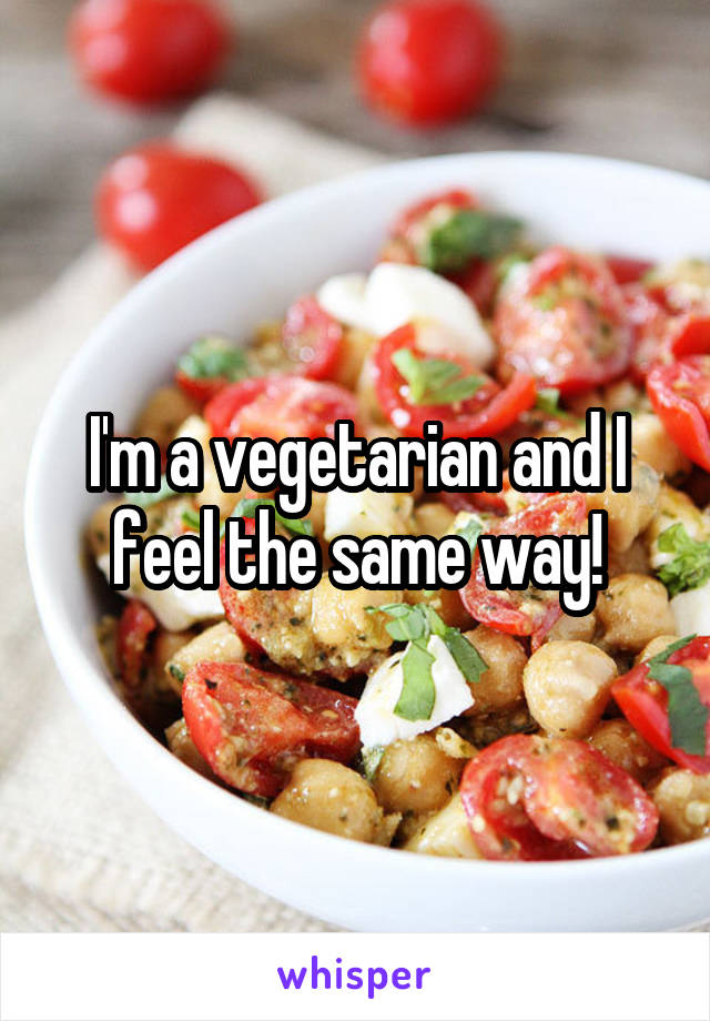 I'm a vegetarian and I feel the same way!