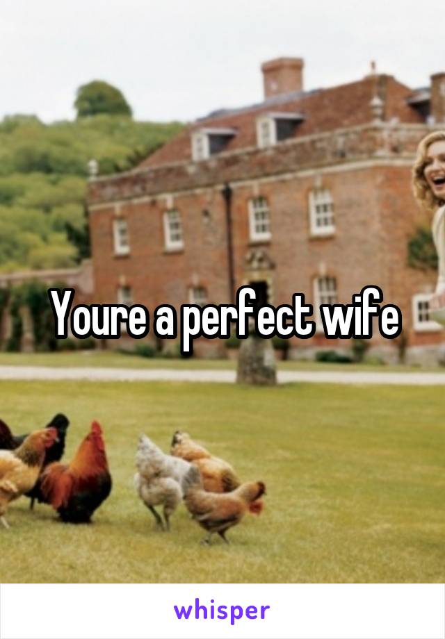 Youre a perfect wife