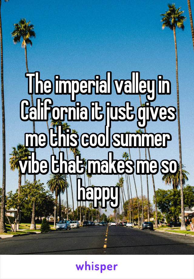 The imperial valley in California it just gives me this cool summer vibe that makes me so happy