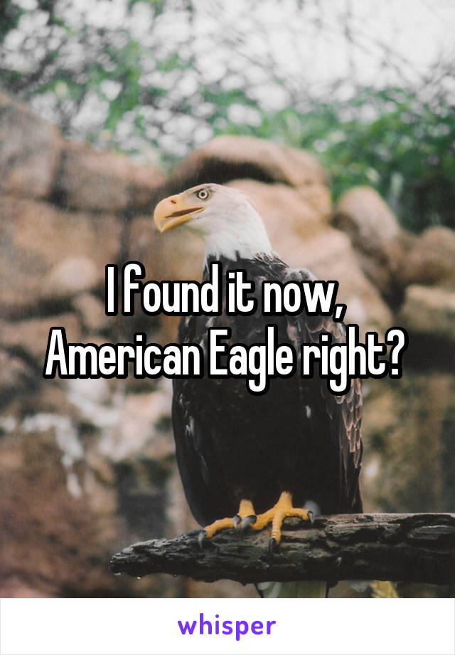 I found it now,  American Eagle right? 