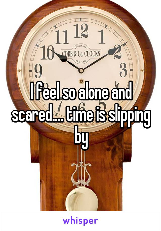 I feel so alone and scared.... time is slipping by