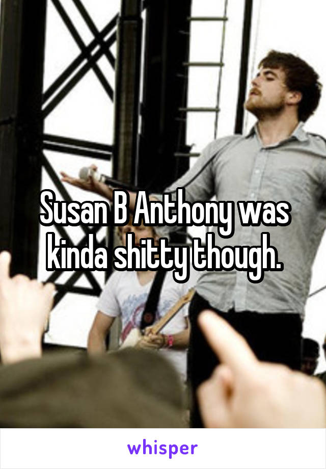 Susan B Anthony was kinda shitty though.