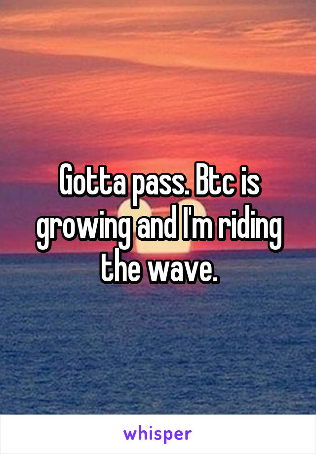 Gotta pass. Btc is growing and I'm riding the wave.