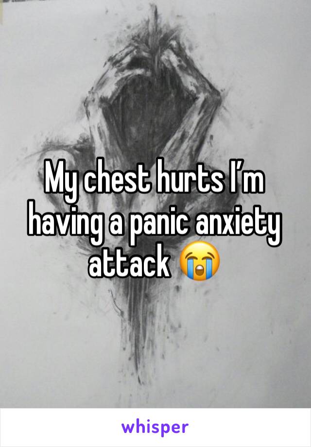 My chest hurts I’m having a panic anxiety attack 😭