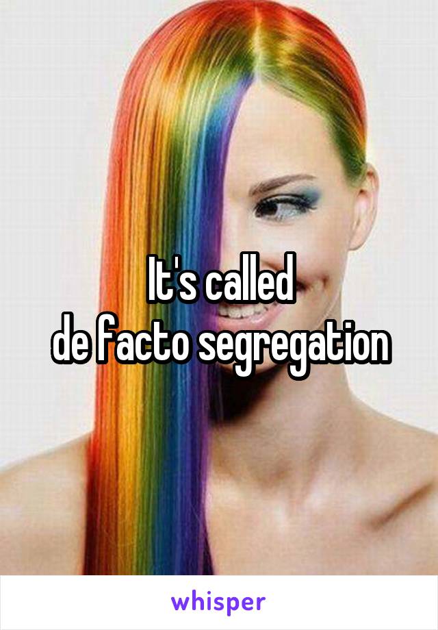 It's called
de facto segregation