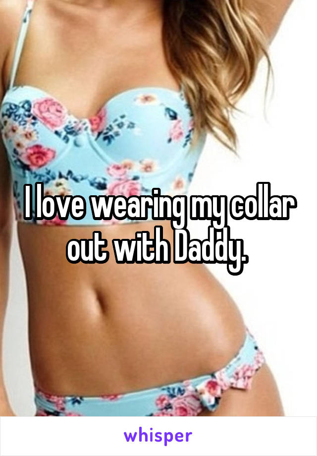 I love wearing my collar out with Daddy. 