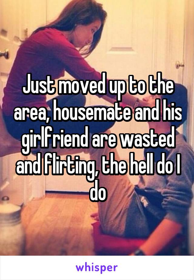 Just moved up to the area, housemate and his girlfriend are wasted and flirting, the hell do I do